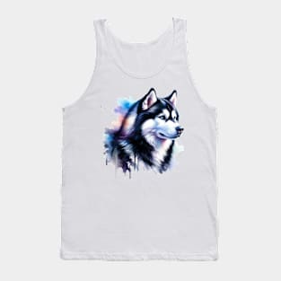 Siberian Husky Watercolor - Beautiful Dog Tank Top